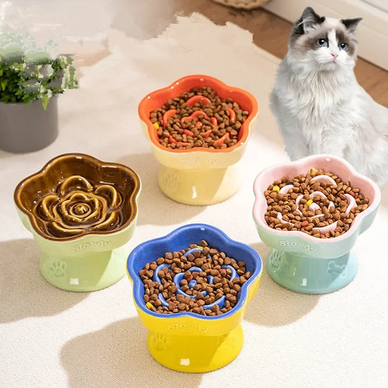 ceramic cat slow feeder